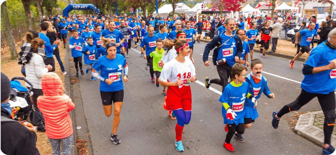 coureurs début de la course courstache 2018