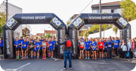coureur attendant le départ de la course courstache 2017